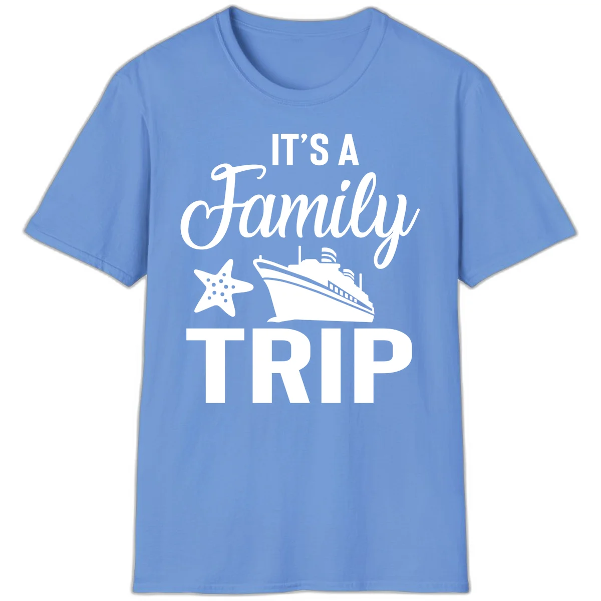 It's A Family Trip T-Shirt in Carolina Blue