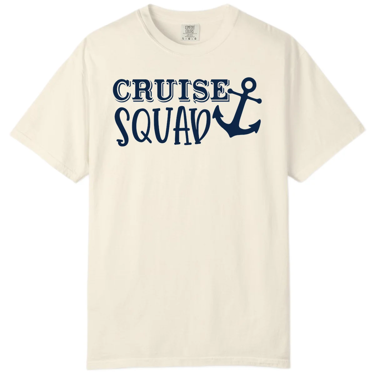 Cruise Squad Anchor Comfort Color T-Shirt in Ivory