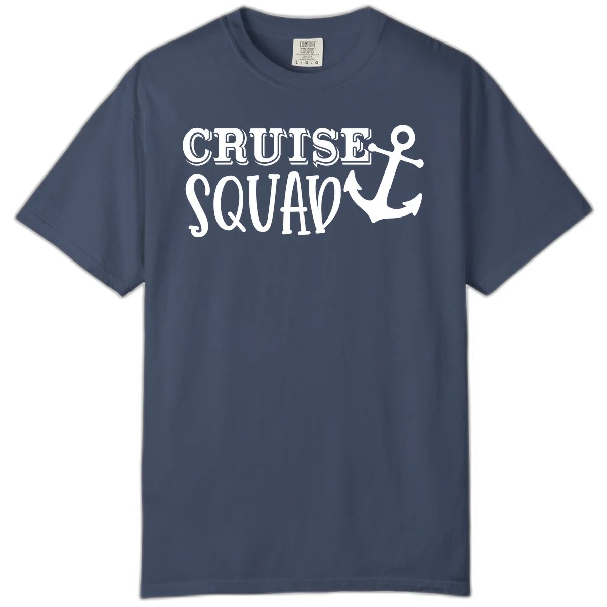 Cruise Squad Anchor Comfort Color T-Shirt in Midnight