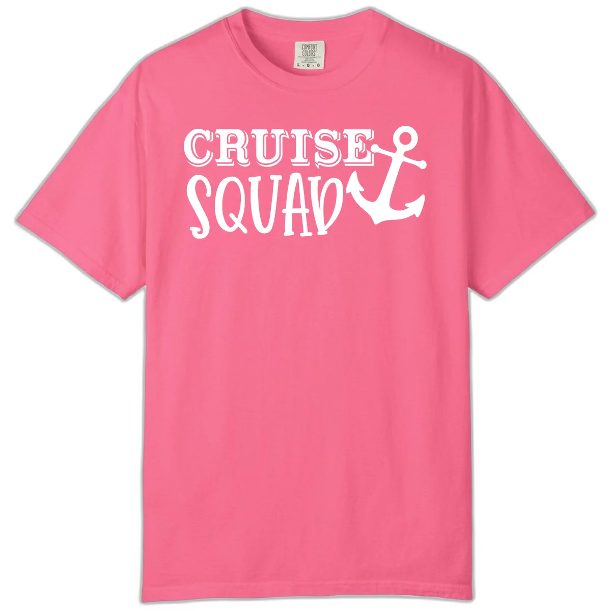 Cruise Squad Anchor Comfort Color T-Shirt in Crunchberry
