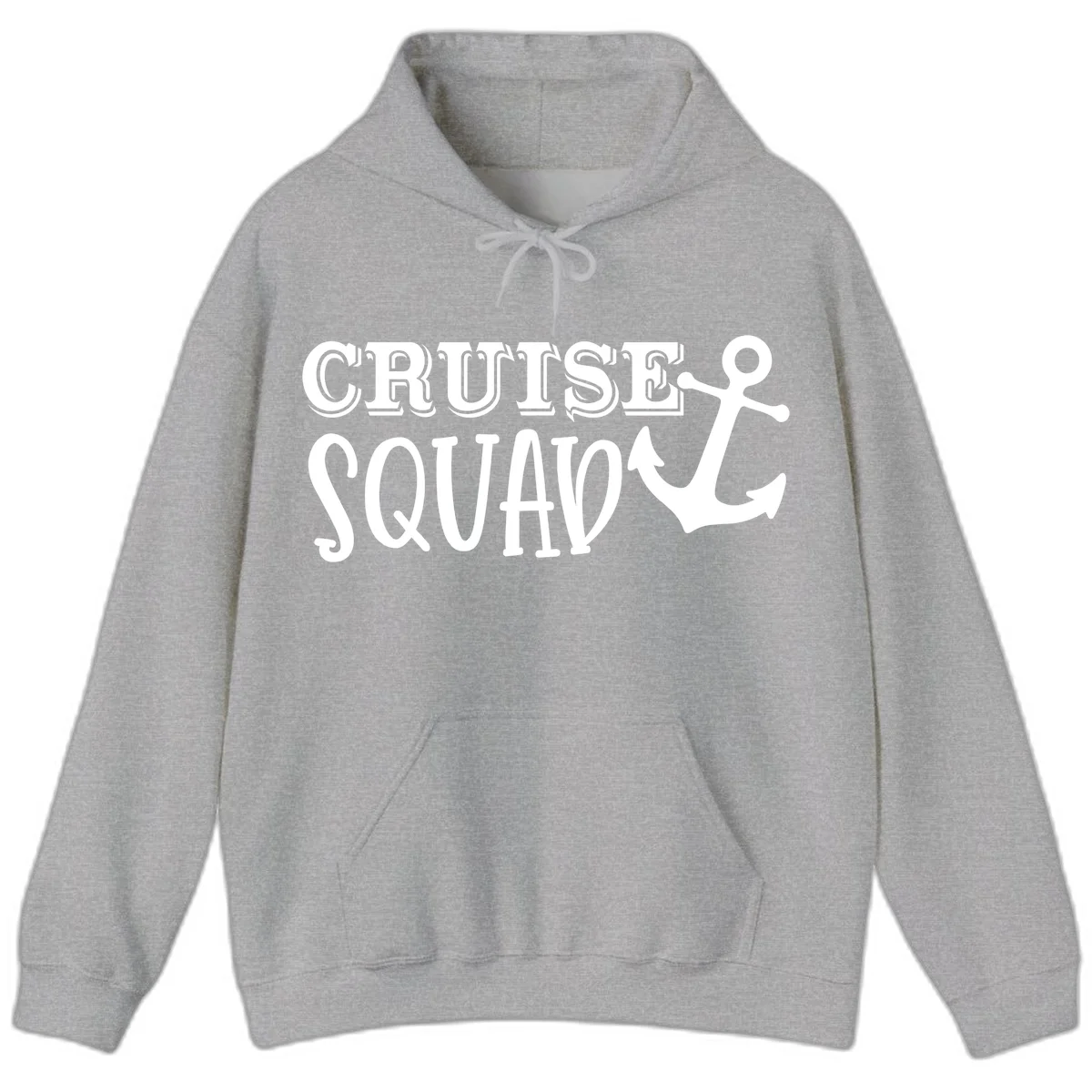 Cruise Squad Anchor Hoodie in Sport Grey