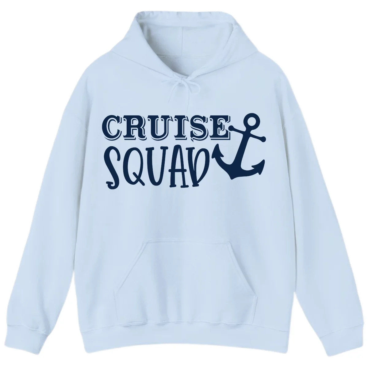 Cruise Squad Anchor Hoodie in Light Blue