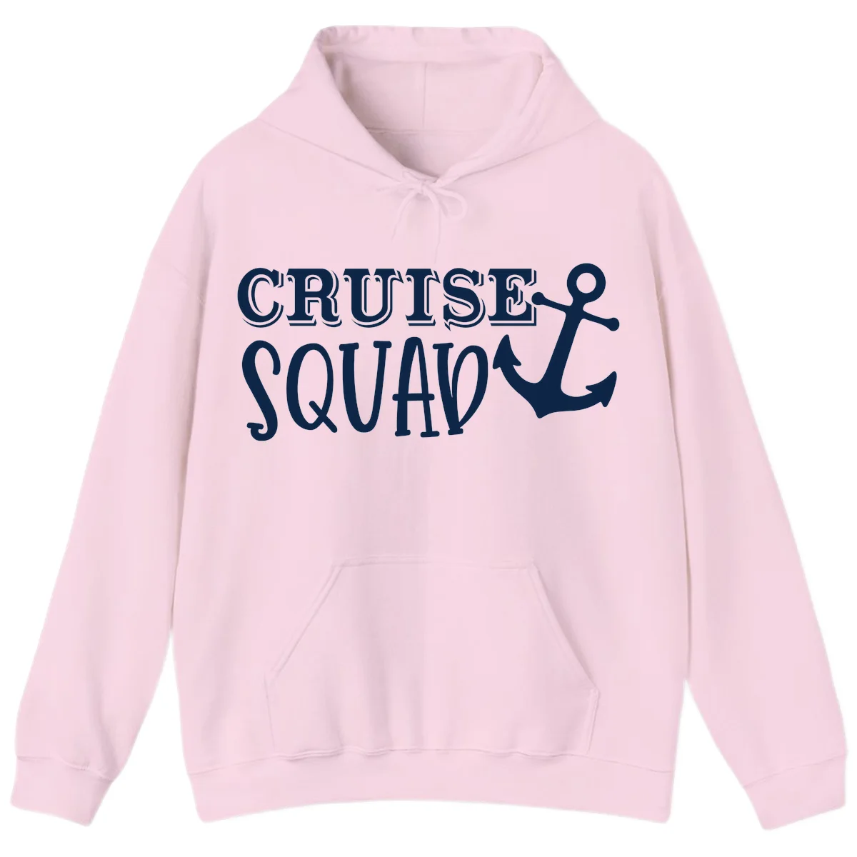 Cruise Squad Anchor Hoodie in Light Pink