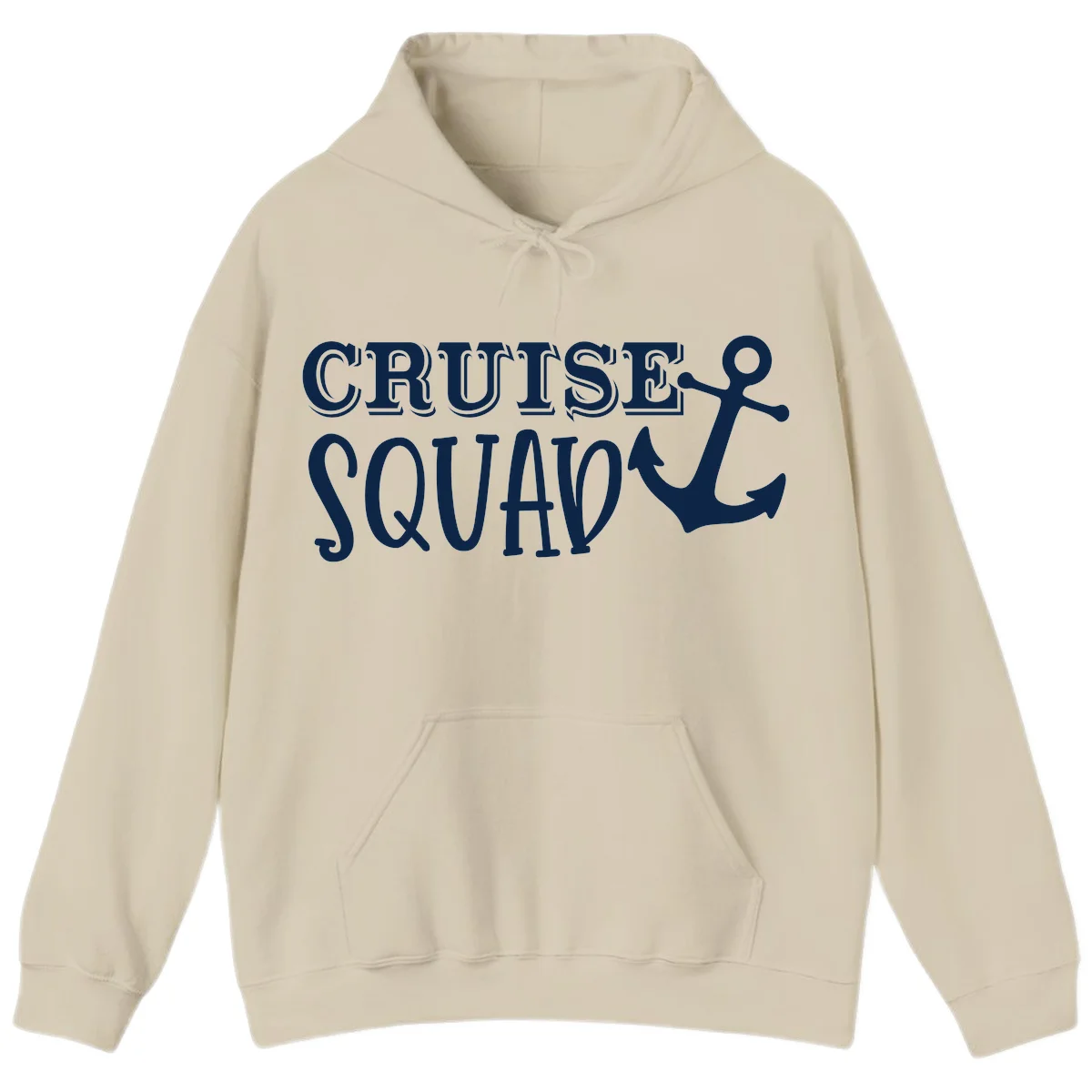 Cruise Squad Anchor Hoodie in Sand