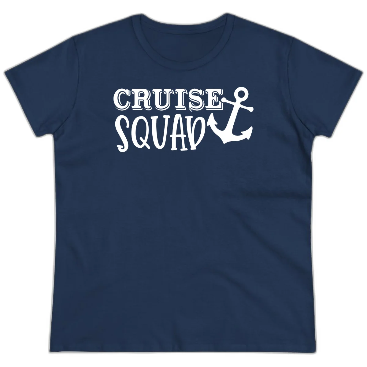 Cruise Squad Anchor Ladies Tee in Navy