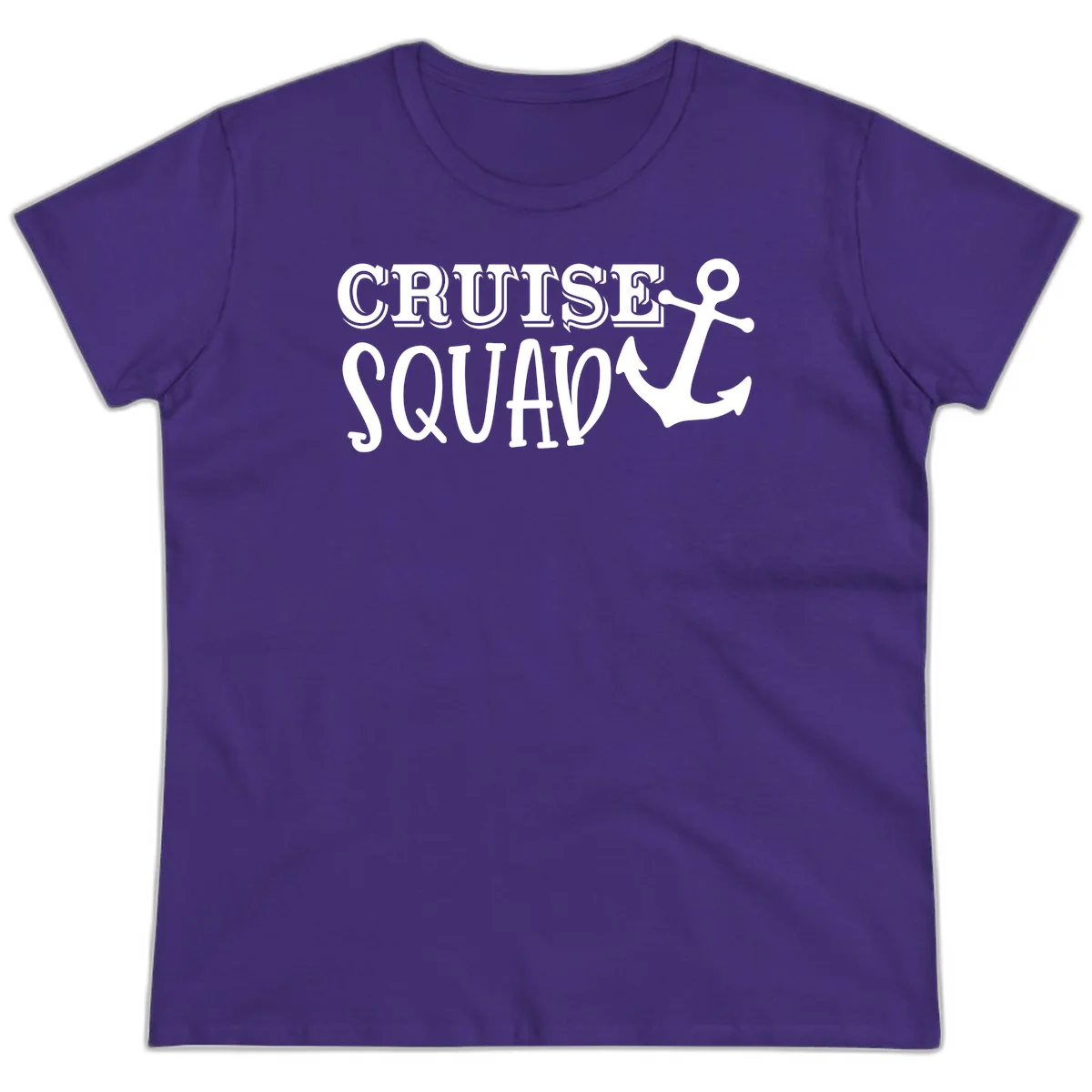 Cruise Squad Anchor Ladies Tee in Purple