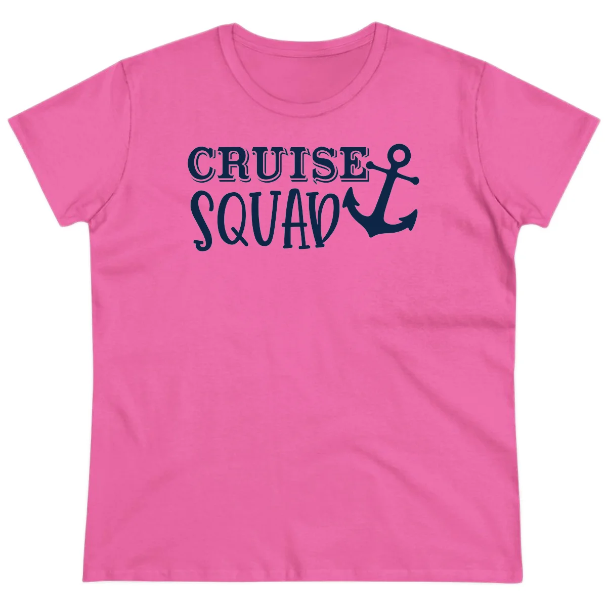 Cruise Squad Anchor Ladies Tee in Azalea