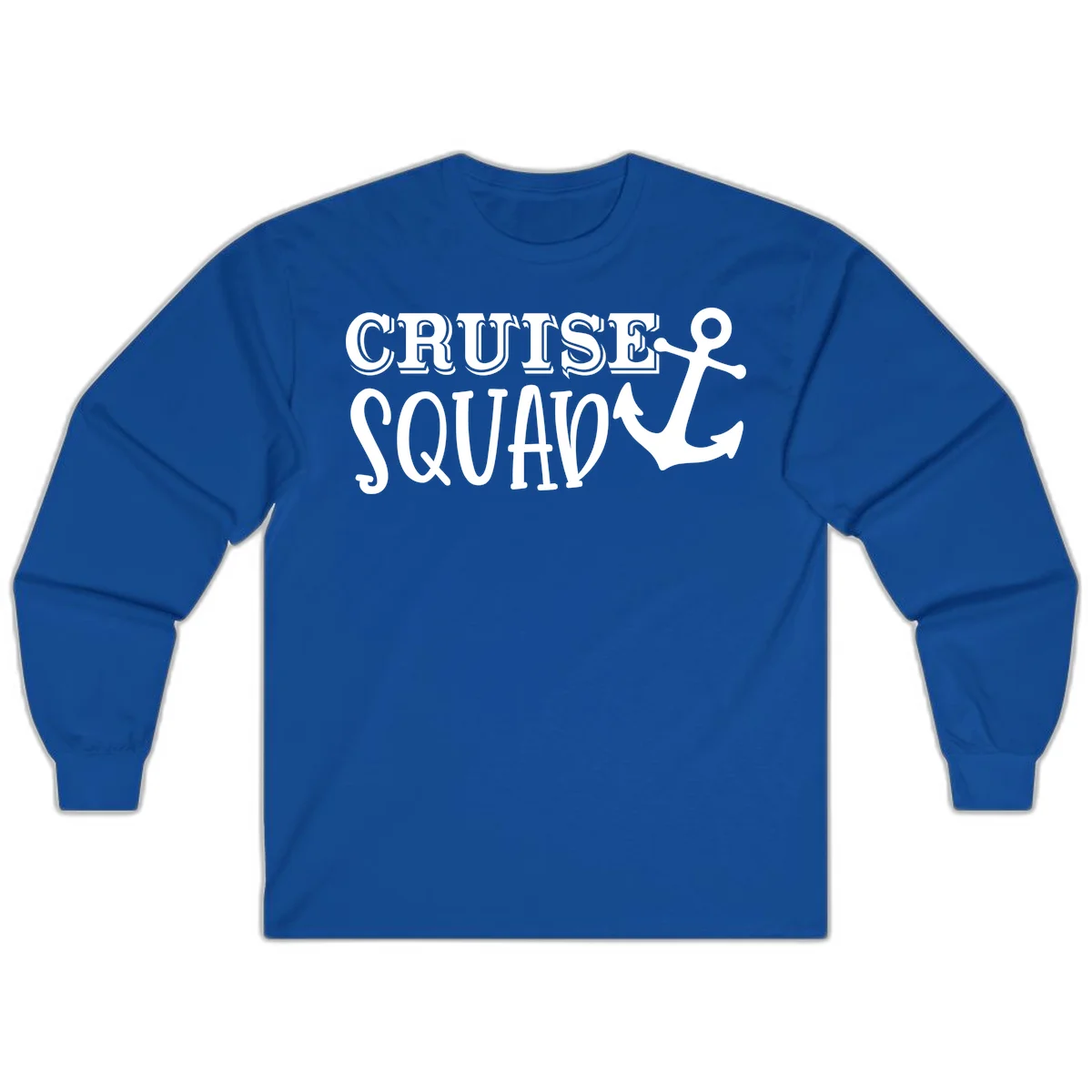 Cruise Squad Anchor Long Sleeve T-Shirt in Royal