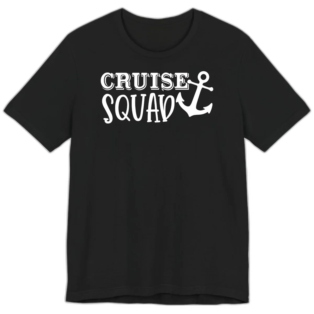 Cruise Squad Anchor Premium T-Shirt in Black