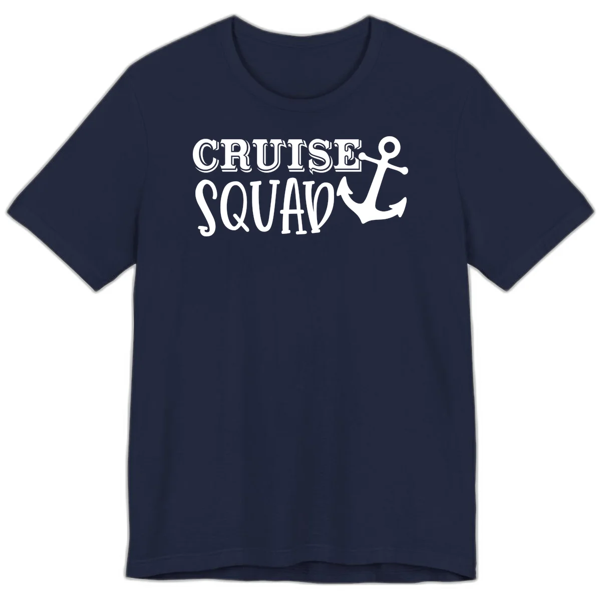 Cruise Squad Anchor Premium T-Shirt in Navy