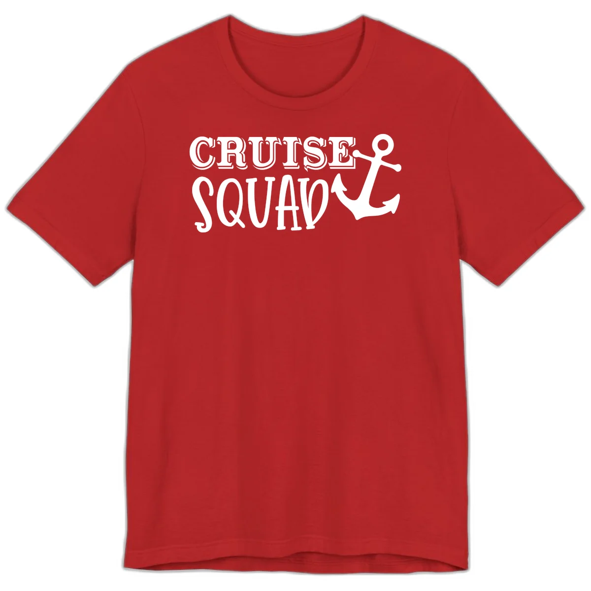 Cruise Squad Anchor Premium T-Shirt in Red
