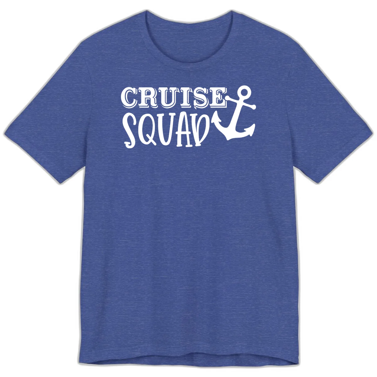 Cruise Squad Anchor Premium T-Shirt in Heather True Royal