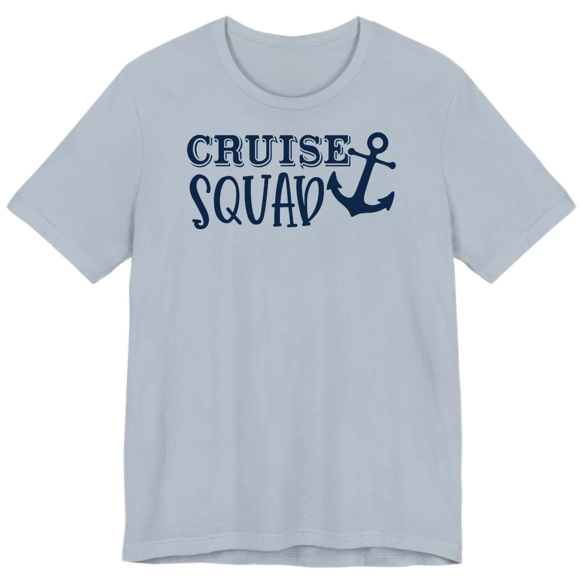 Cruise Squad Anchor Premium T-Shirt in Light Blue