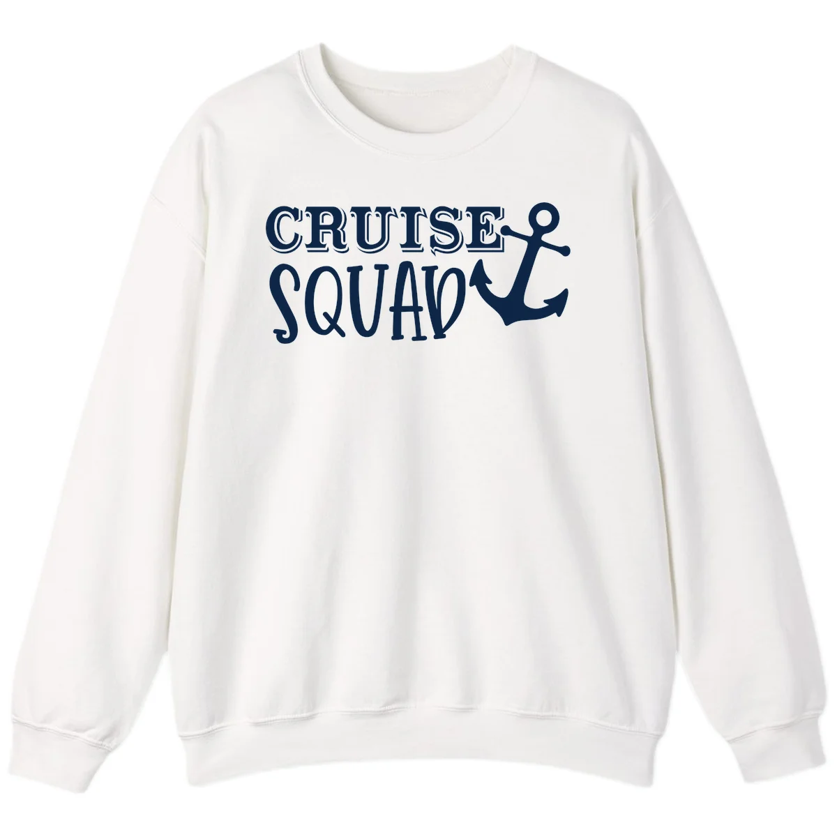 Cruise Squad Anchor Sweatshirt in White