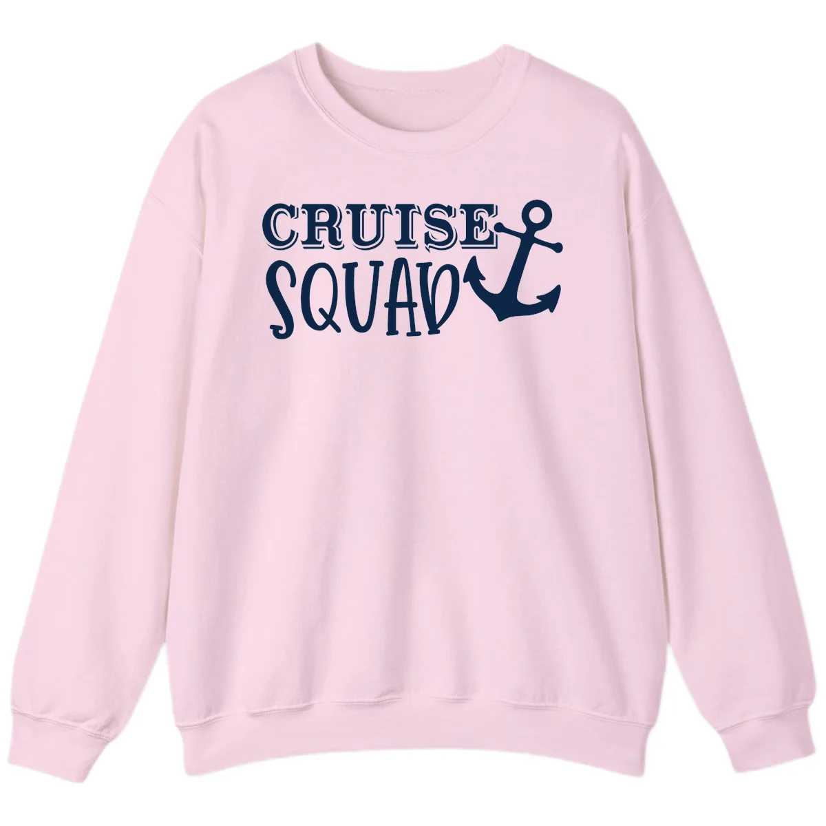 Cruise Squad Anchor Sweatshirt in Light Pink
