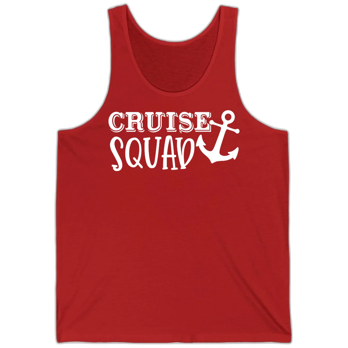 Cruise Squad Anchor Tank Top in Red