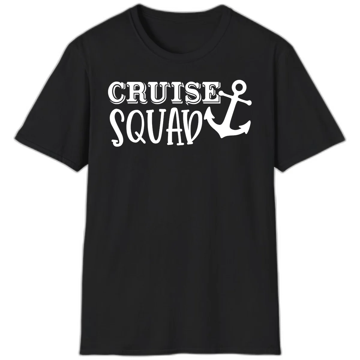 Cruise Squad Anchor T-Shirt in Black