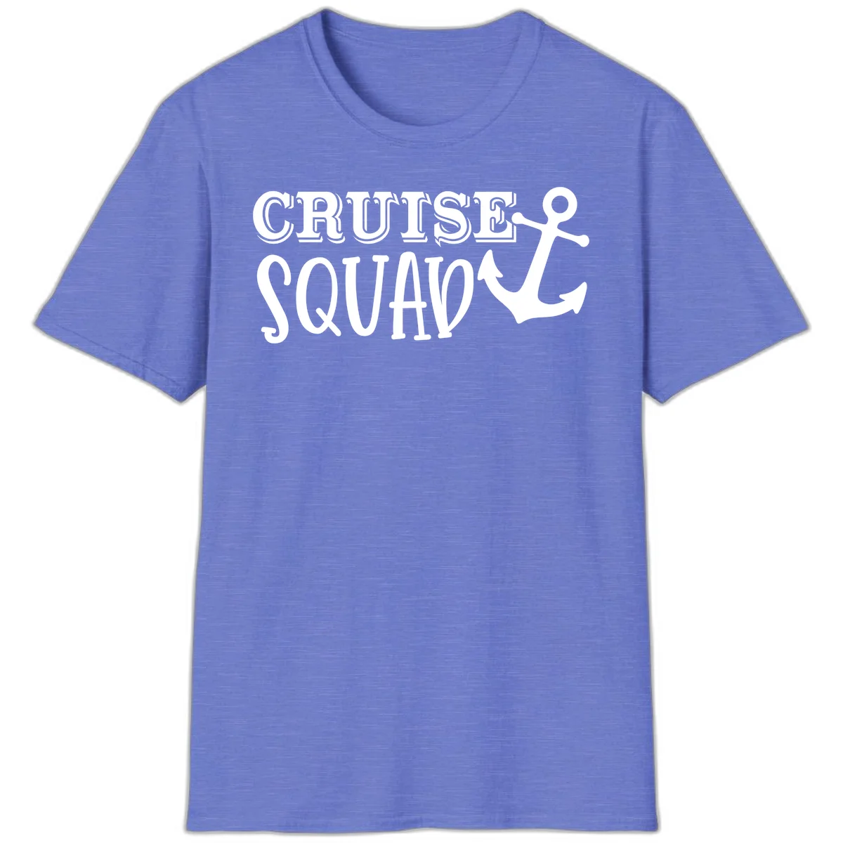 Cruise Squad Anchor T-Shirt in Heather Royal