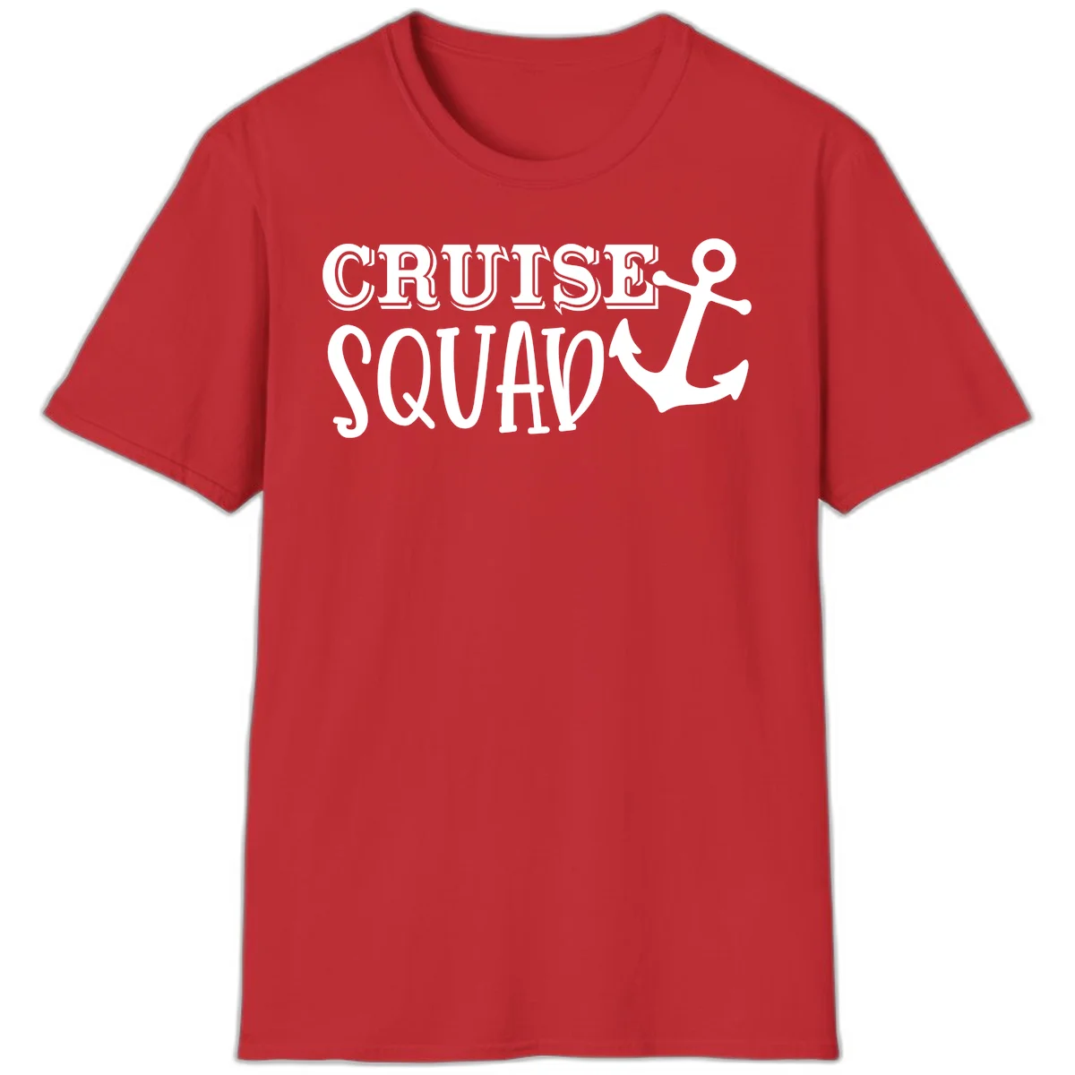 Cruise Squad Anchor T-Shirt in Red