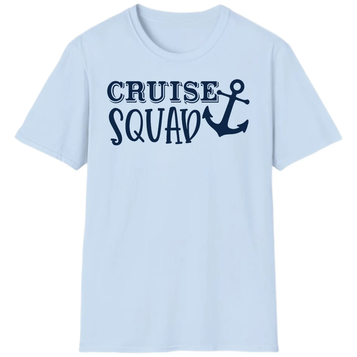 Cruise Squad Anchor T-Shirt in Light Blue