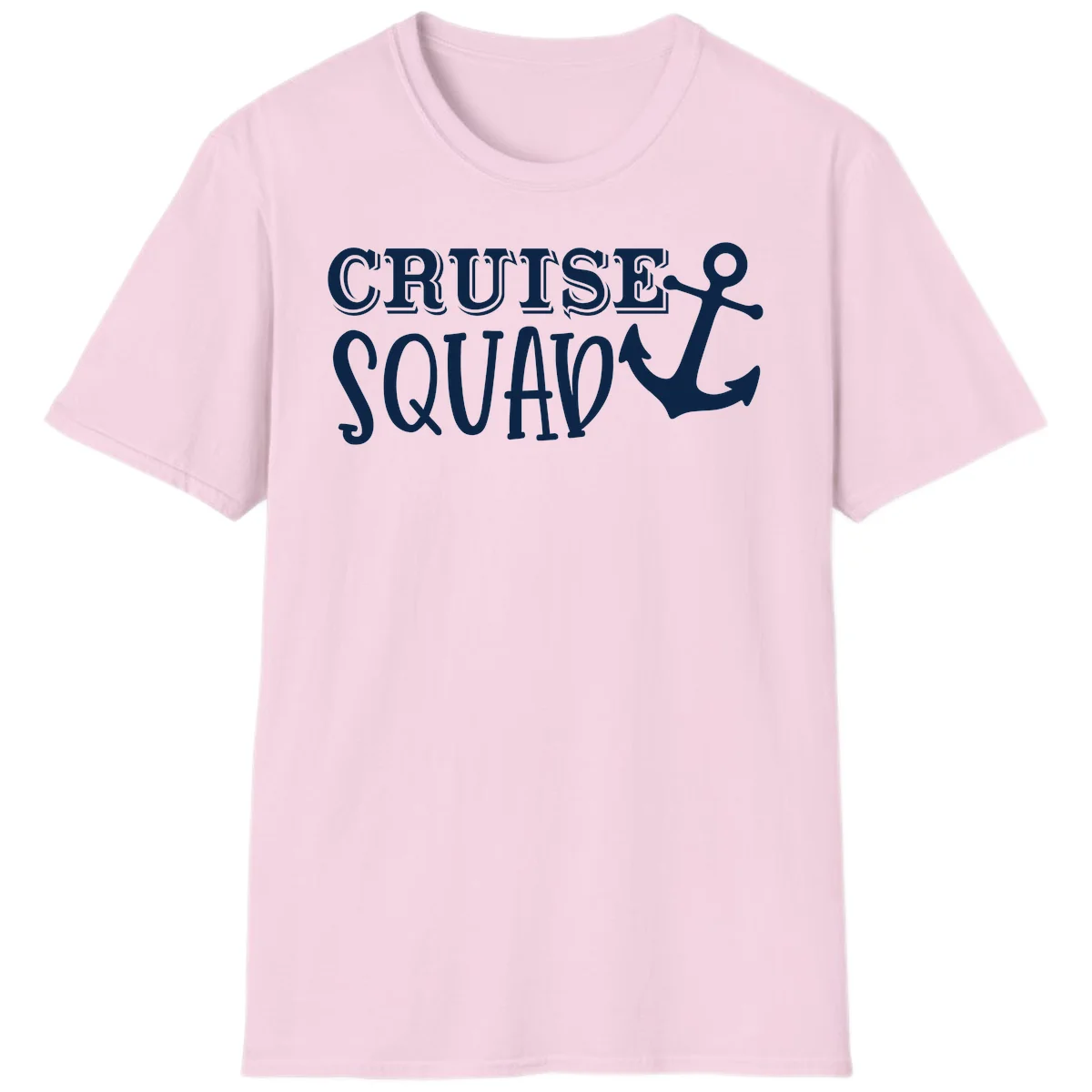 Cruise Squad Anchor T-Shirt in Light Pink