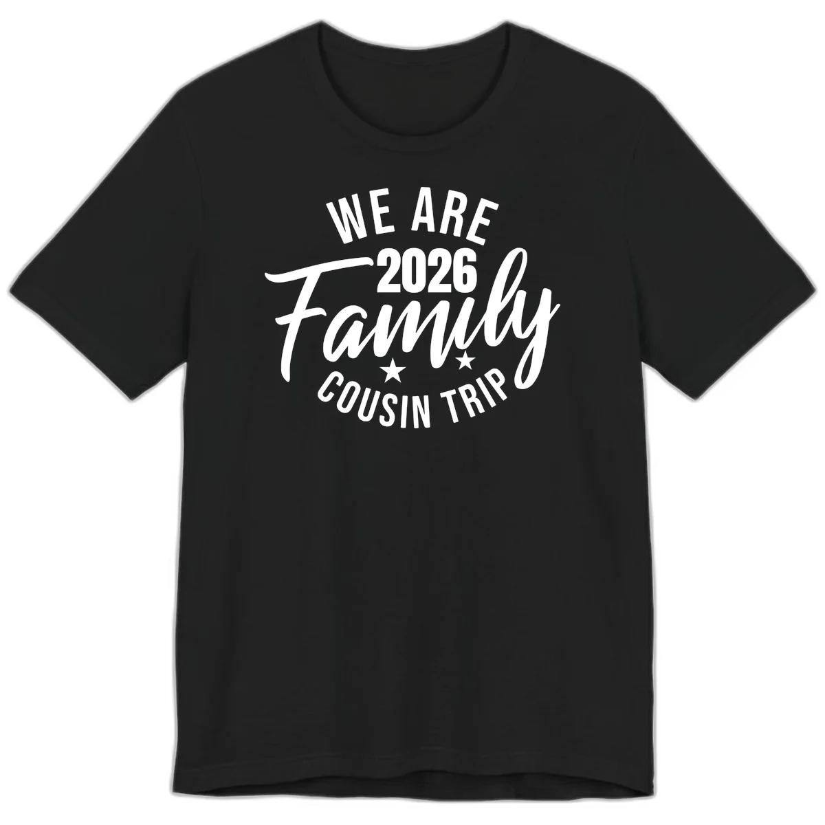 We Are 2026 Family Cousin Trip Cruise Premium T-Shirt in Black