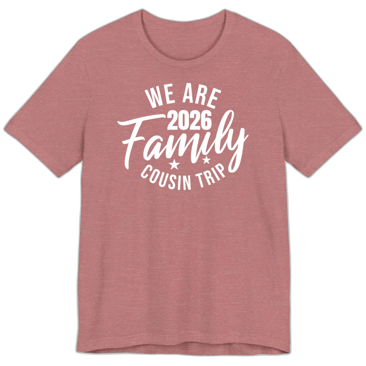 We Are 2026 Family Cousin Trip Cruise Premium T-Shirt in Heather Mauve