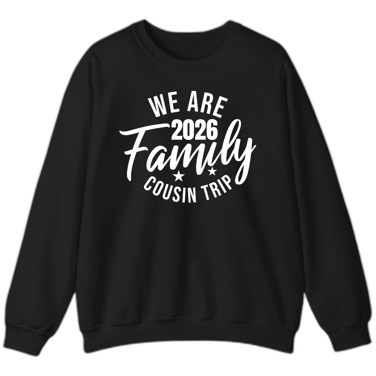 We Are 2026 Family Cousin Trip Cruise Sweatshirt in Black