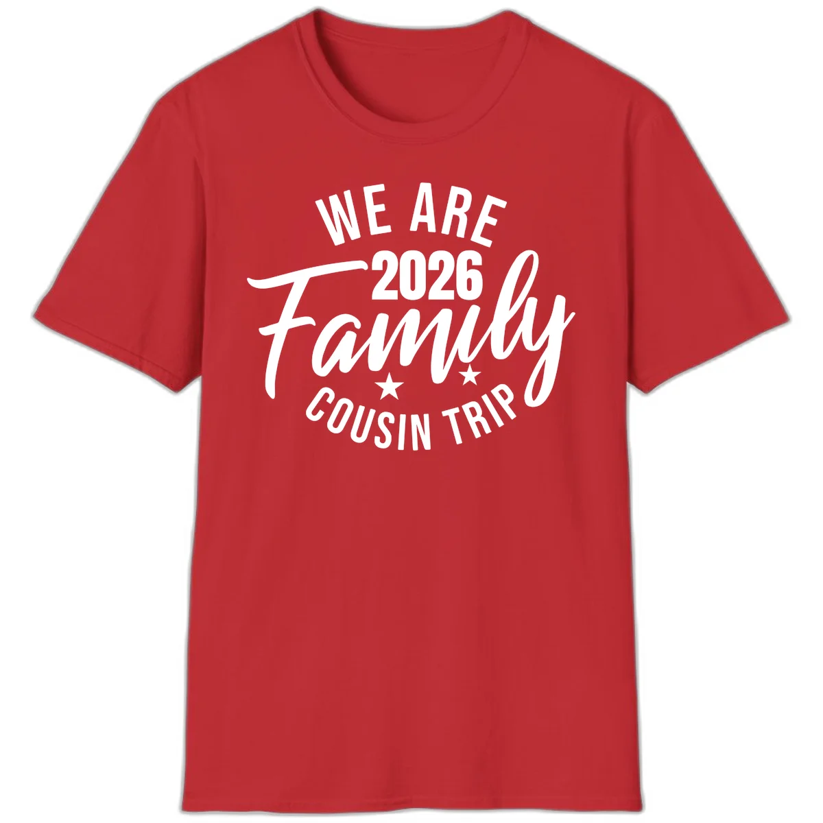 We Are 2026 Family Cousin Trip Cruise Vacation T-Shirt in Red