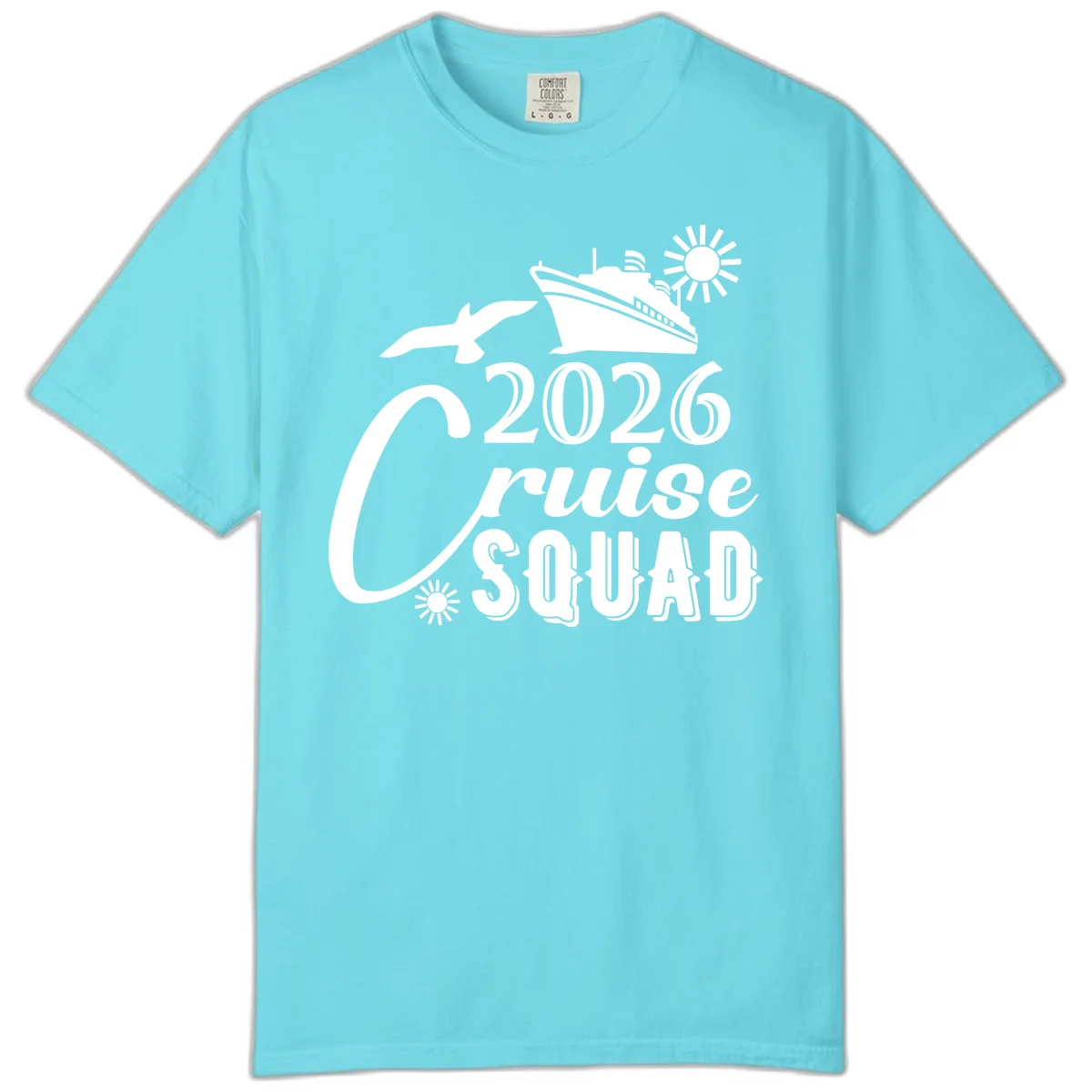 2026 Cruise Squad Comfort Color in Lagoon Blue