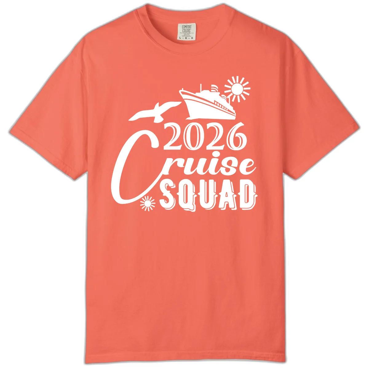 2026 Cruise Squad Comfort Color in Bright Salmon