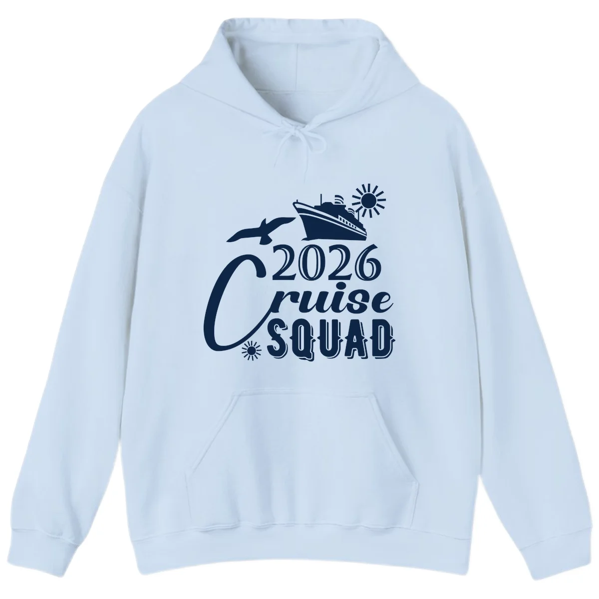 2026 Cruise Squad Hoodie in Light Blue