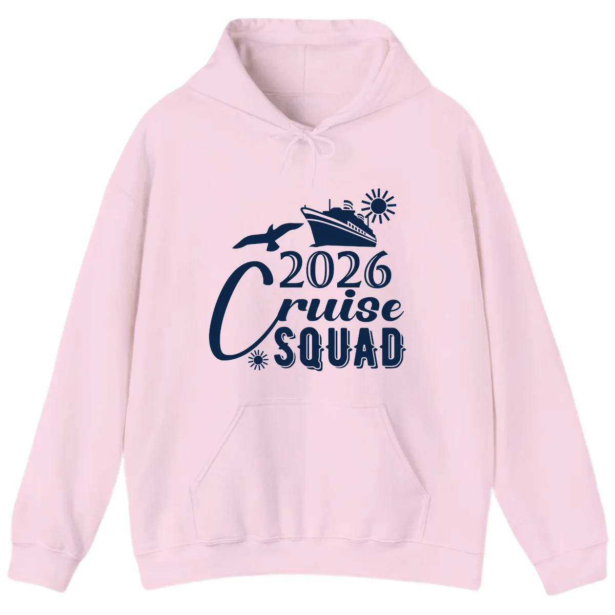2026 Cruise Squad Hoodie in Light Pink