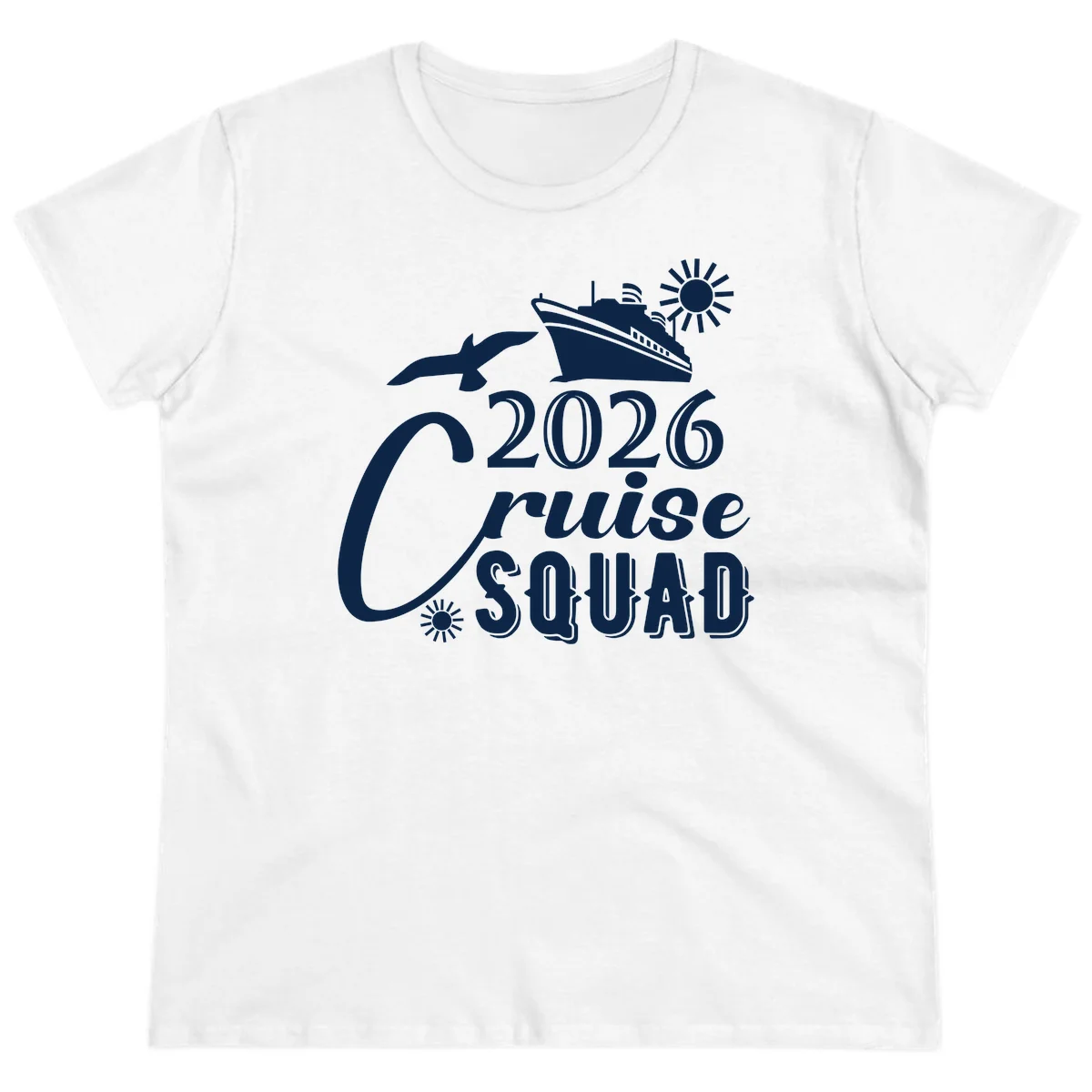 2026 Cruise Squad Ladies Tee in White