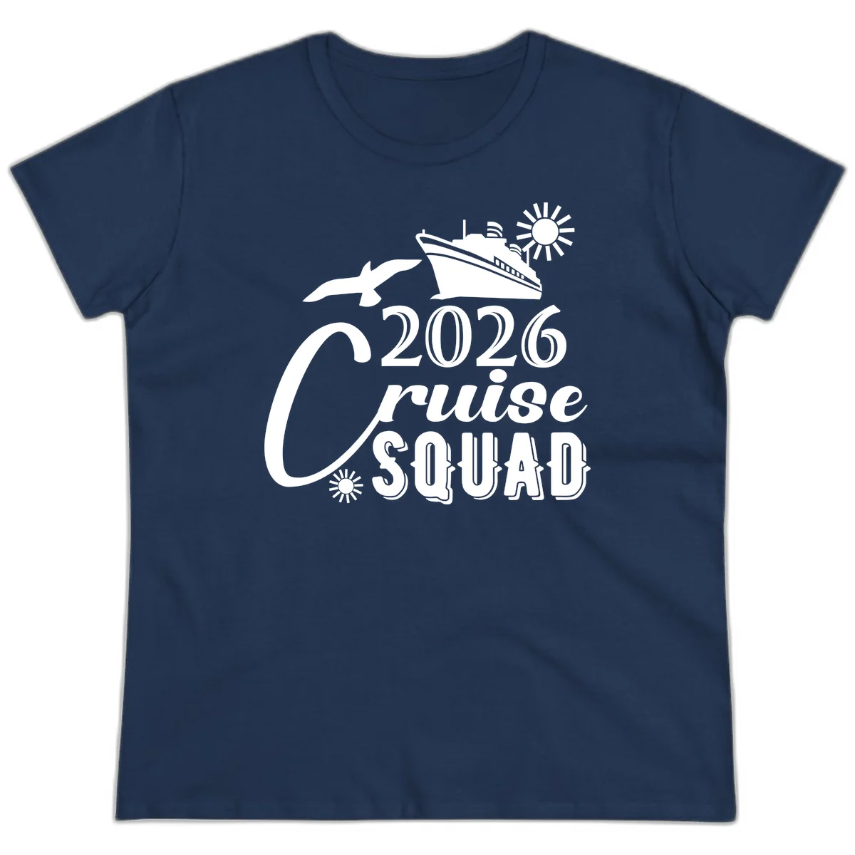 2026 Cruise Squad Ladies Tee in Navy