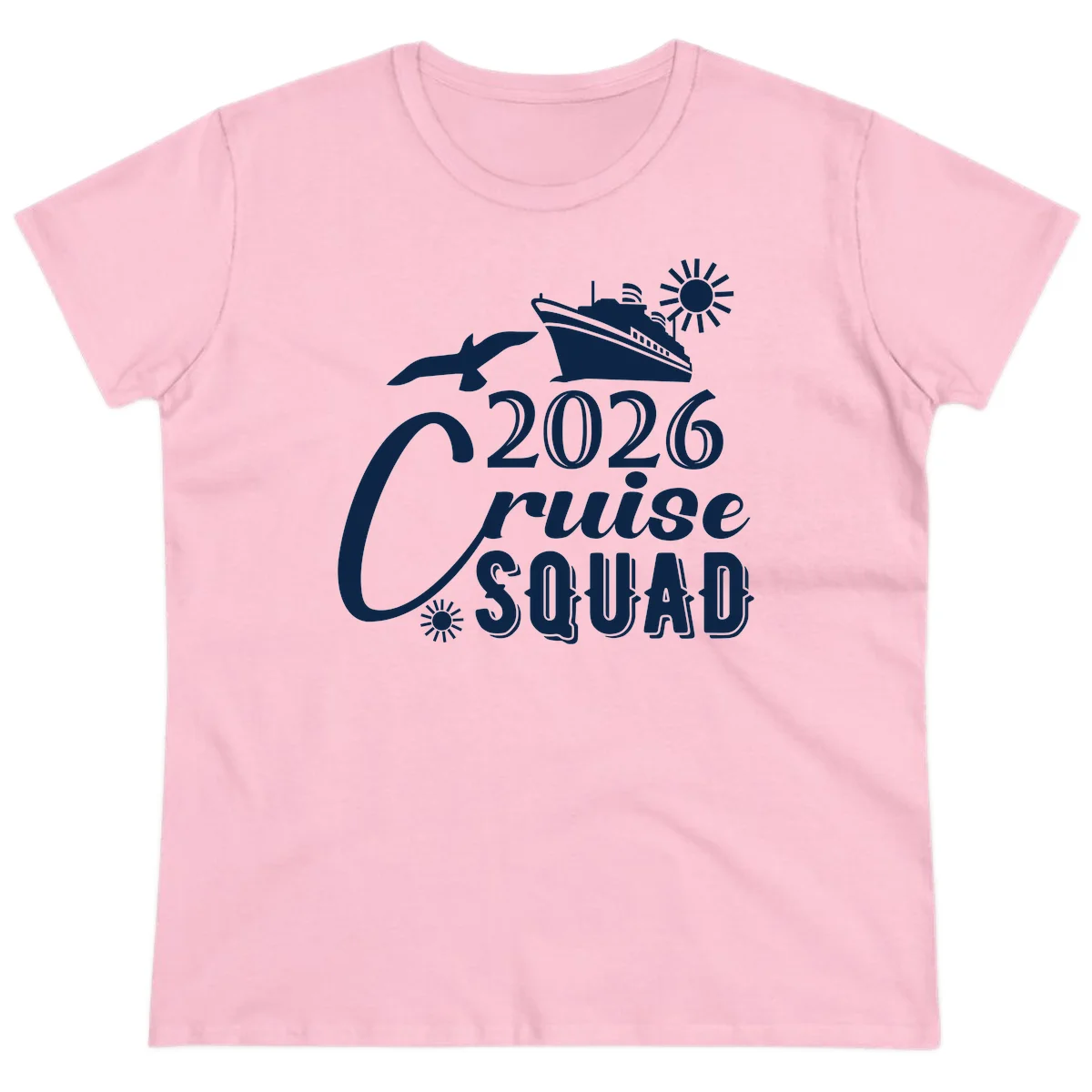 2026 Cruise Squad Ladies Tee in Light Pink