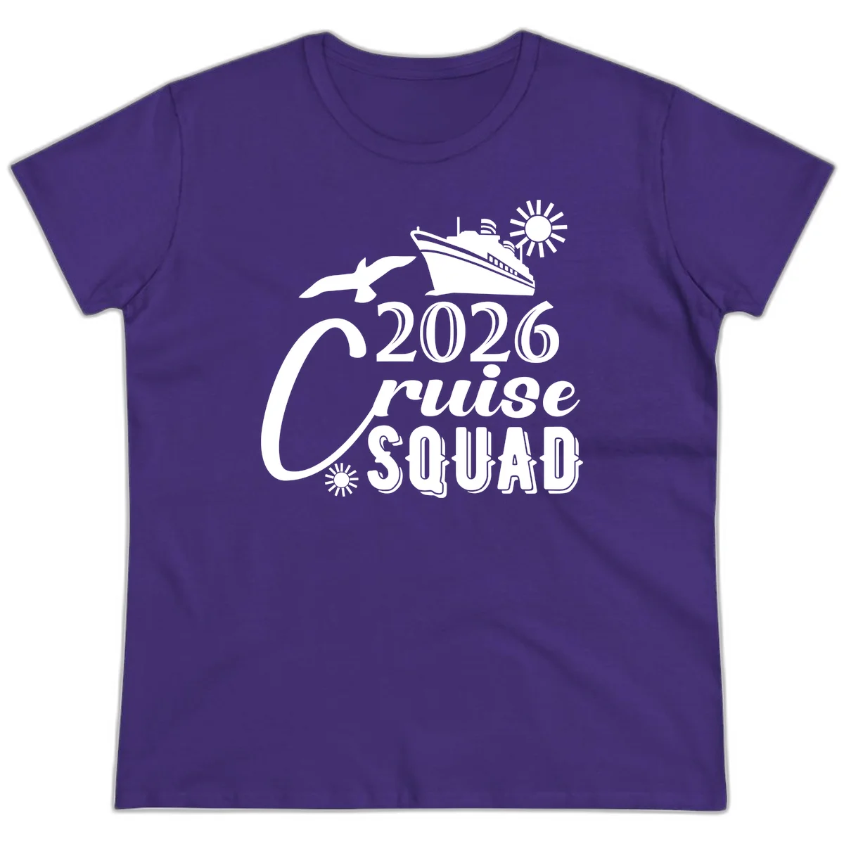 2026 Cruise Squad Ladies Tee in Purple