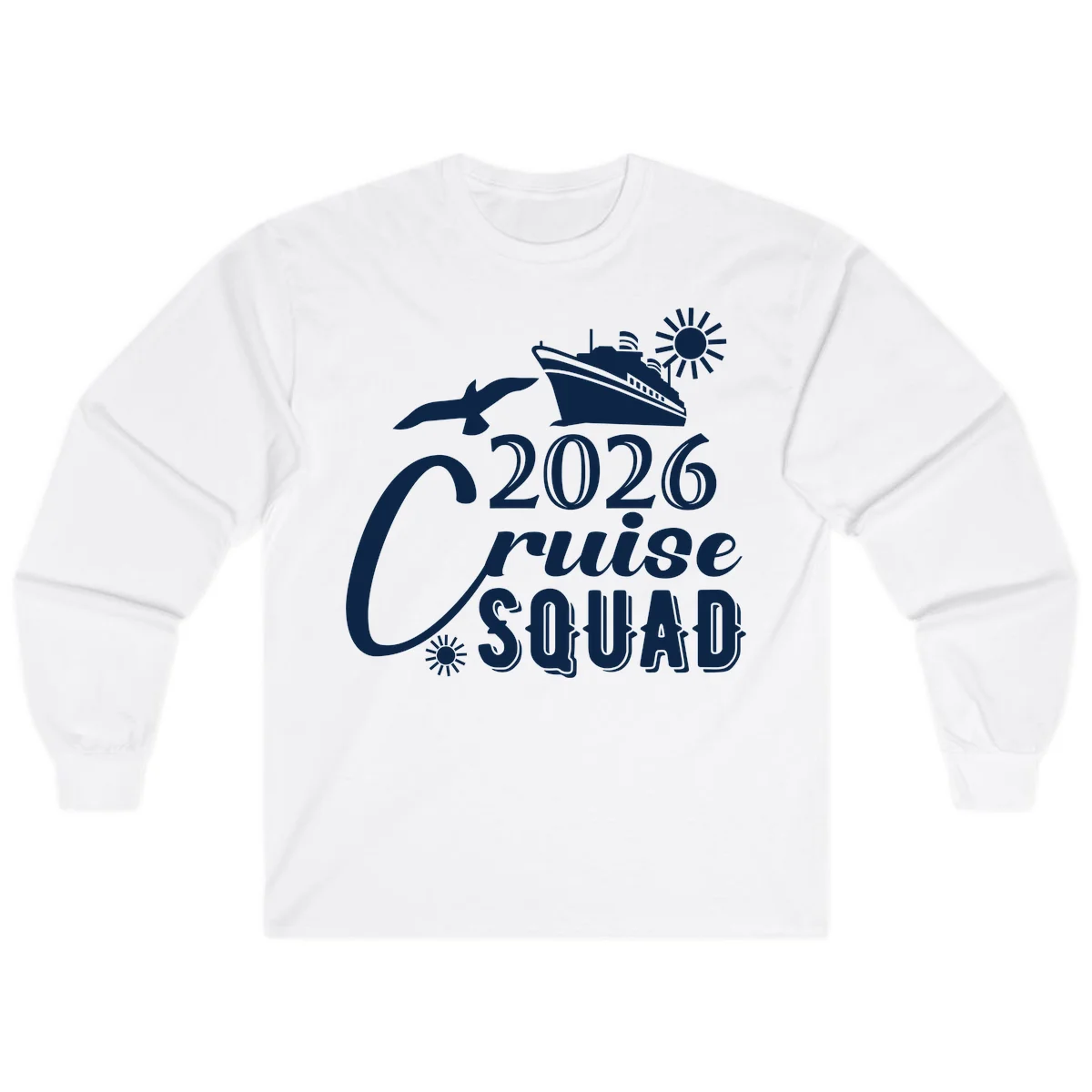 2026 Cruise Squad Long Sleeve in White
