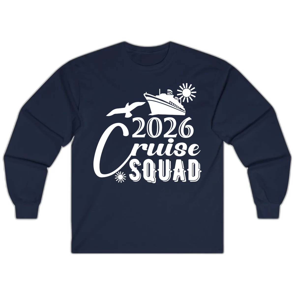 2026 Cruise Squad Long Sleeve in Navy