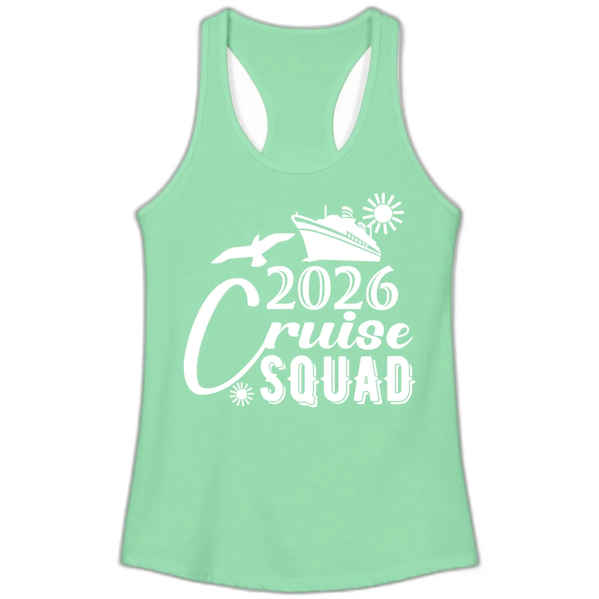 2026 Cruise Squad Ladies Tank in Solid Mint