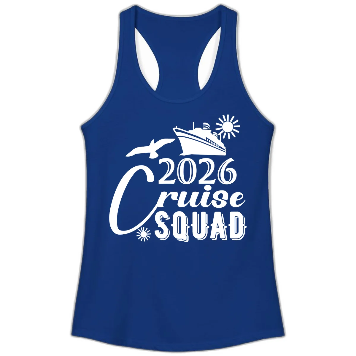 2026 Cruise Squad Ladies Tank in Solid Royal