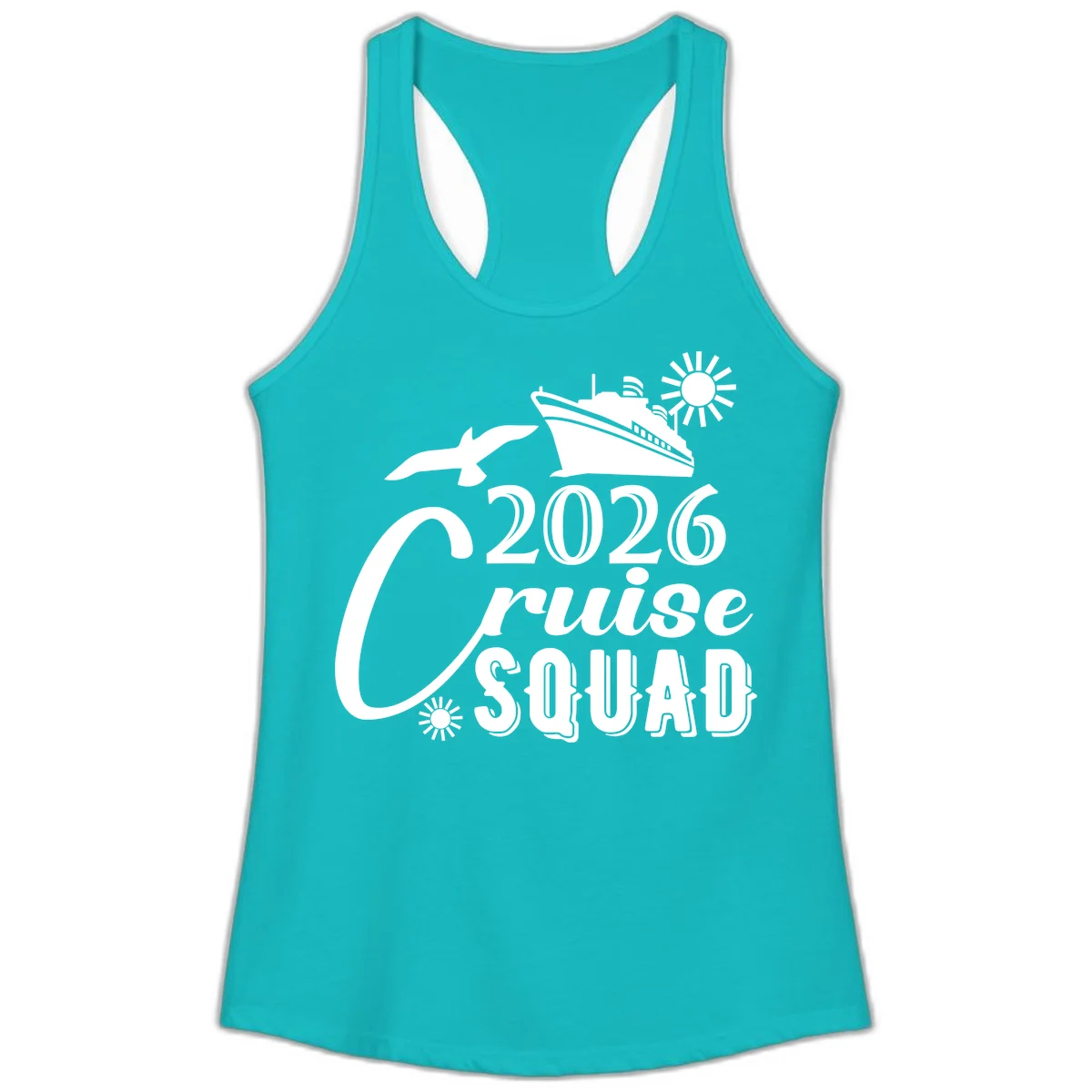 2026 Cruise Squad Ladies Tank in Tahiti Blue