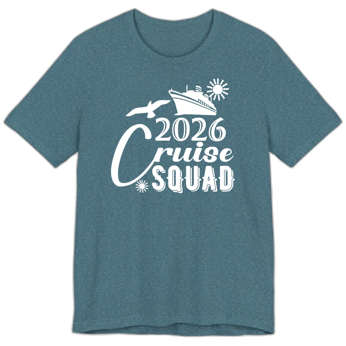 2026 Cruise Squad Premium T-Shirt in Heather Deep Teal