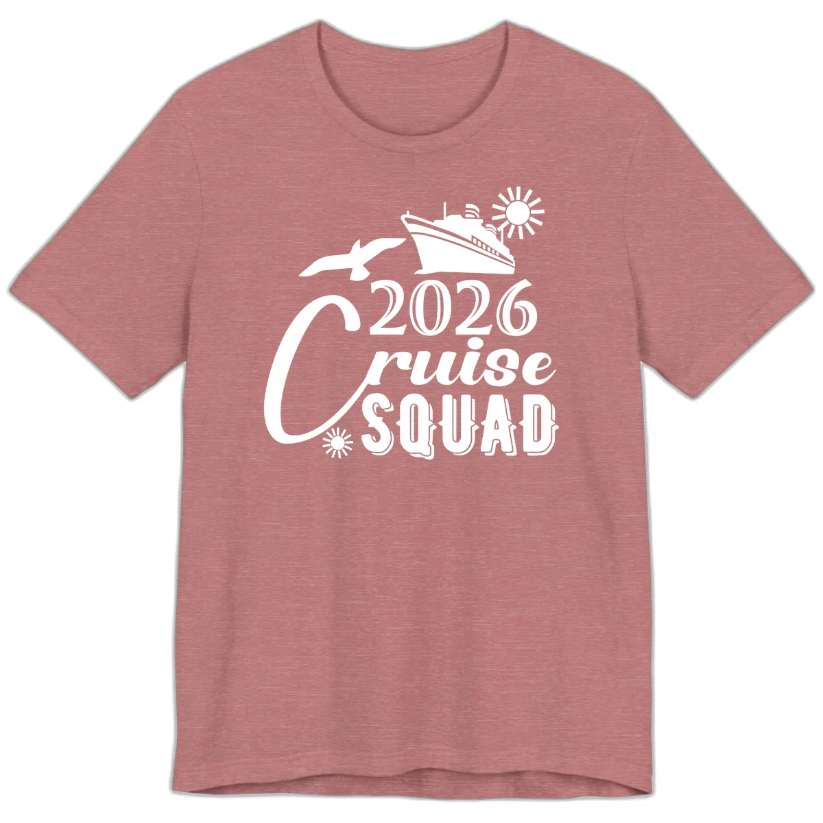 2026 Cruise Squad Premium T-Shirt in Heather Mauve