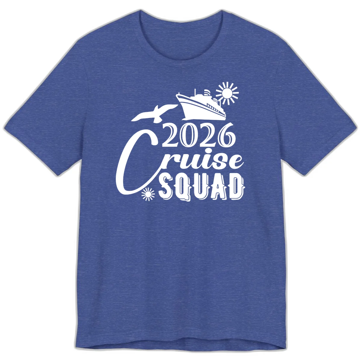 2026 Cruise Squad Premium T-Shirt in Heather True Royal