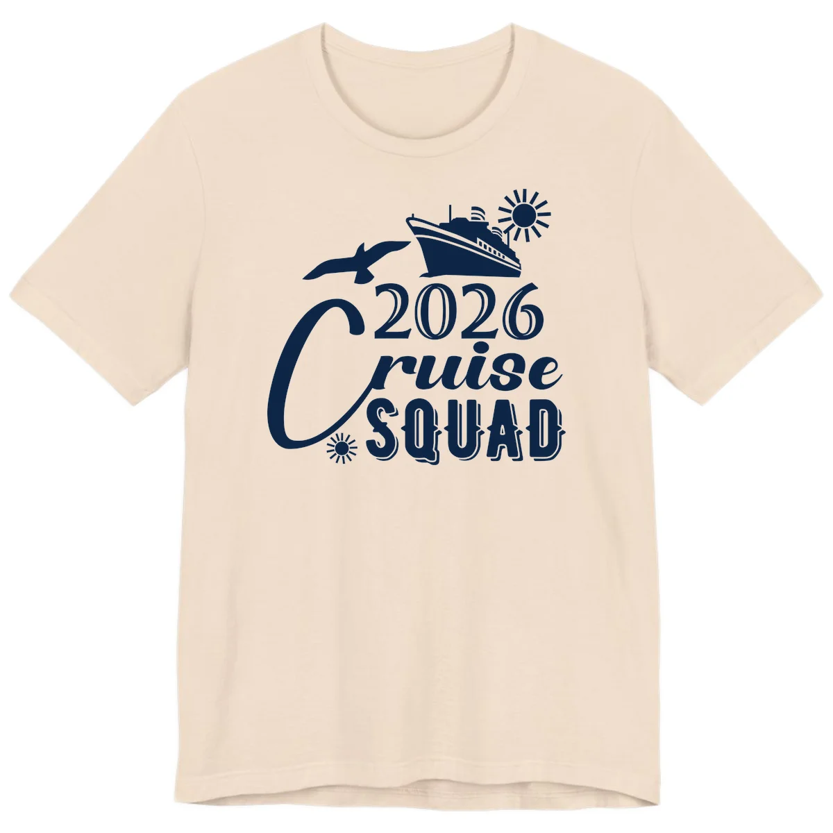 2026 Cruise Squad Premium T-Shirt in Soft Cream