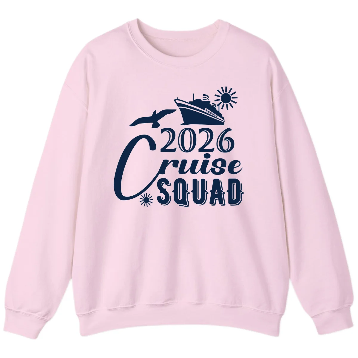 2026 Cruise Squad Sweatshirt in Light Pink