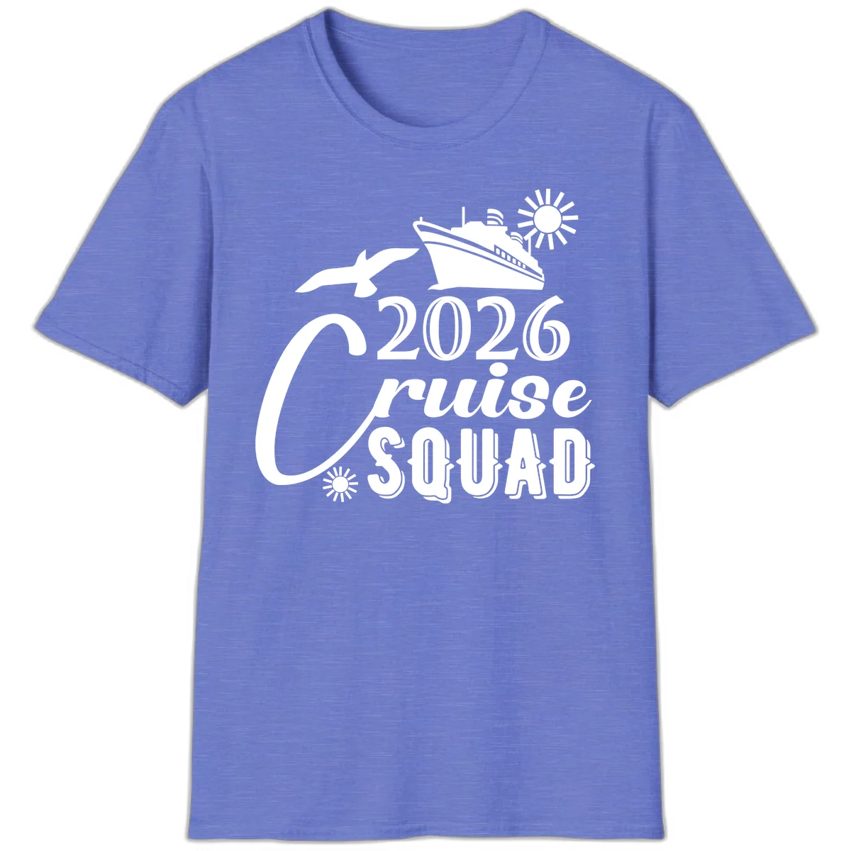 2026 Cruise Squad T-Shirt in Heather Royal