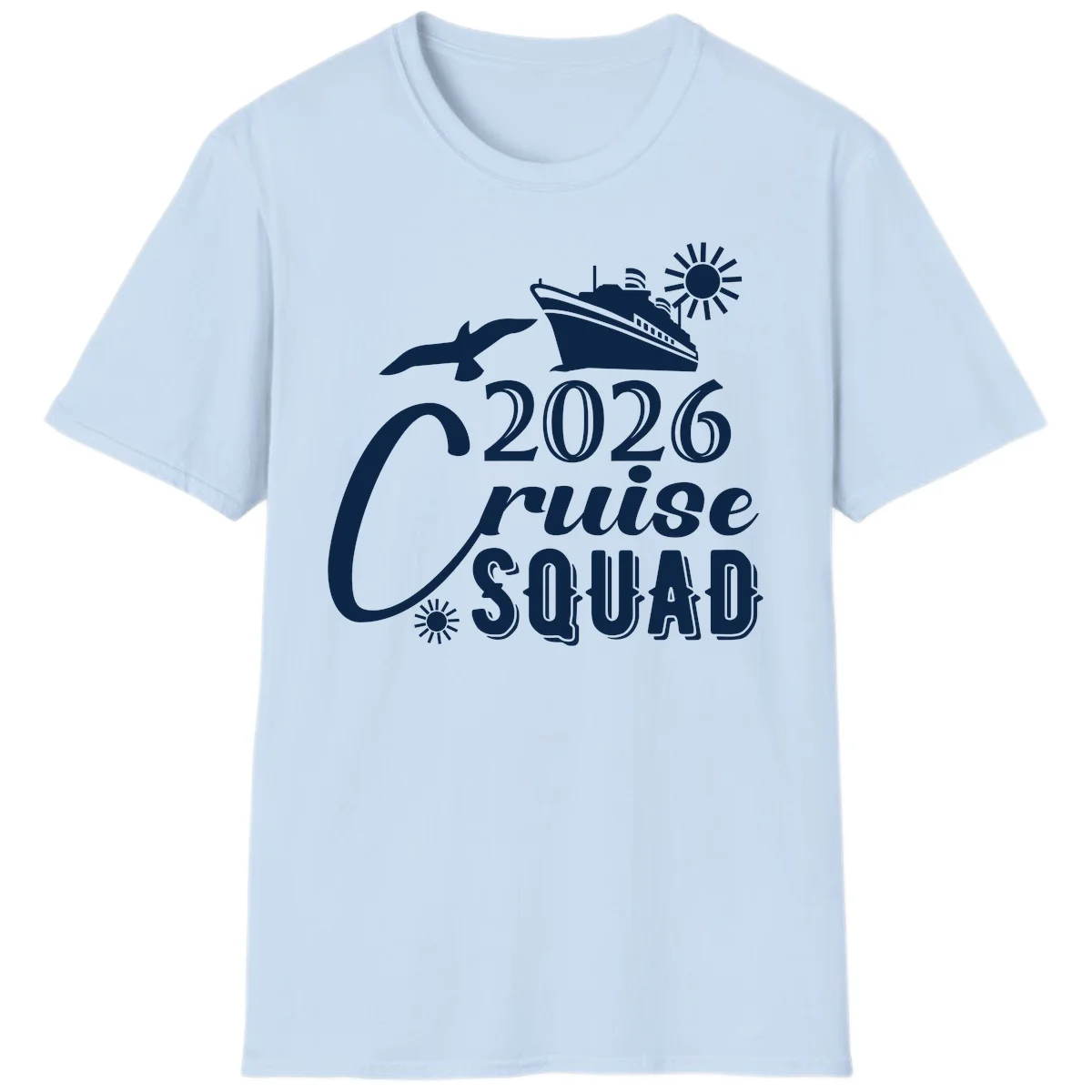 2026 Cruise Squad T-Shirt in Light Blue