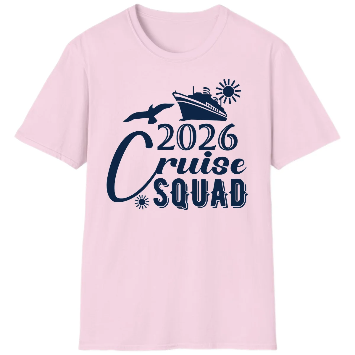 2026 Cruise Squad T-Shirt in Light Pink
